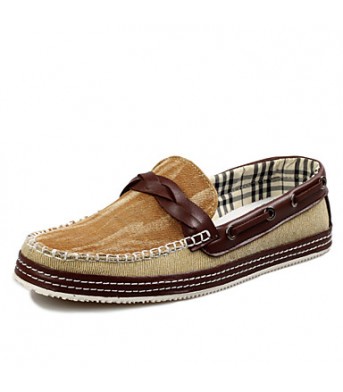 Men's Shoes Outdoor/Office & Career/Athletic Leather Boat Shoes Blue/Brown  