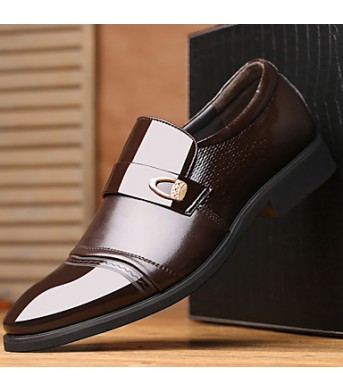 New Style Hot Sale Office & Career/Casual Patent Leather Loafers Black / Brown  